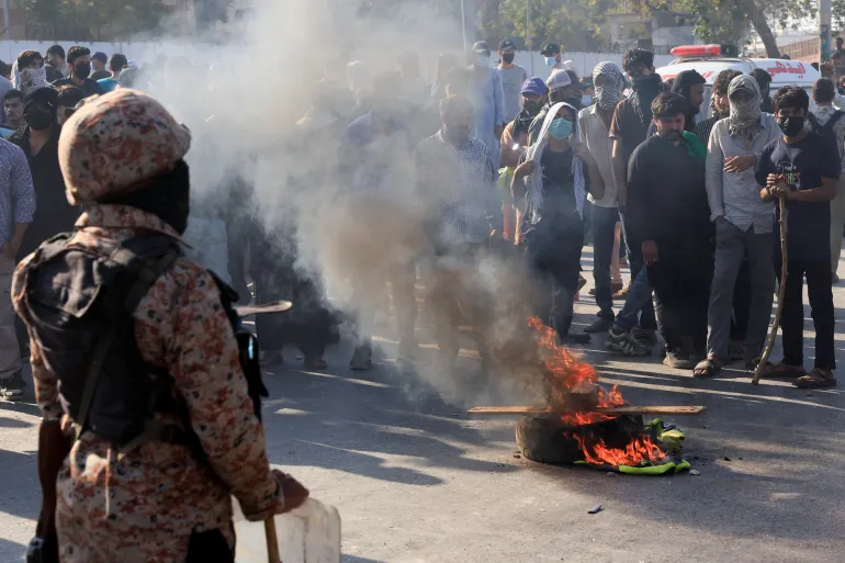 Violence erupted in Pakistan following news of US and Israeli strikes on Iran that killed Iran's Supreme Leader Ayatollah Ali Khamenei on February 28. At least 23 people were killed in violence across country, with at least 10 people killed in Karachi during a protest outside the US Consulate General. [Akhtar Soomro/Reuters]