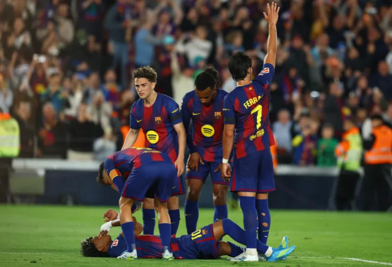 L'attaquant de Barcelone et de l'Espagne Lamine Yamal blessé