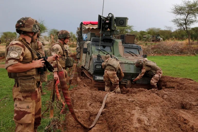 Les soldats français du "Belleface" Groupe tactique du désert (GTD)