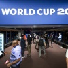 Les membres des médias visitent les vestiaires du stade de Kansas City avant la Coupe du Monde de la FIFA 2026, le 8 juin à Kansas City, dans le Missouri.