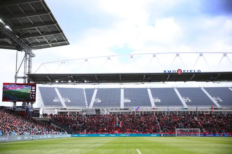 TORONTO, ON - MARCH 28: A general view during the International Friendly between Canada and Iceland at BMO Field on March 28, 2026 in Toronto, Ontario, Canada. Vaughn Ridley/Getty Images/AFP (Photo by Vaughn Ridley / GETTY IMAGES NORTH AMERICA / Getty Images via AFP)