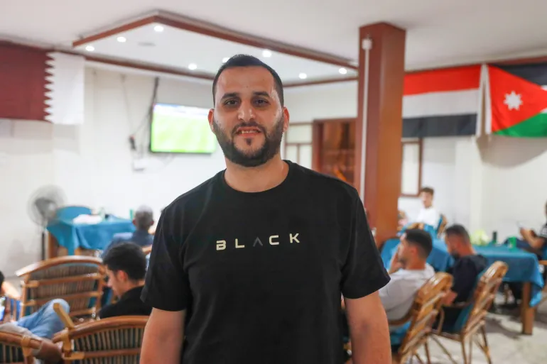 Les habitants de Gaza regardent le match de la Coupe du Monde de la FIFA