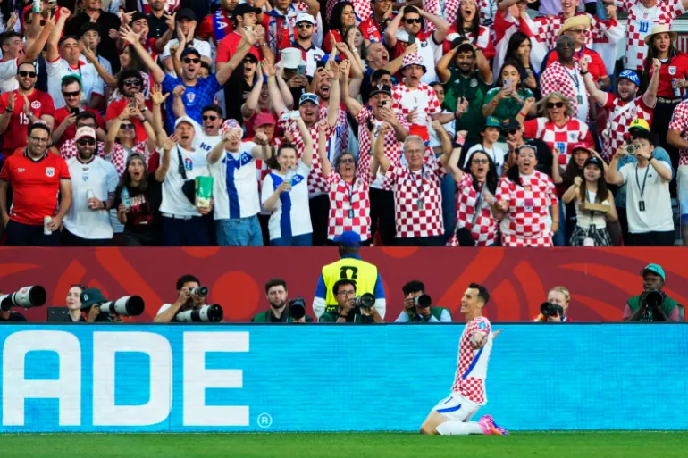 Football football - coupe du monde de la FIFA 2026 - Groupe L - Panama / Croatie - Toronto Stadium, Toronto, Canada - 23 juin 2026 Ante Budimir, de Croatie, célèbre son premier but IMAGN IMAGES via Reuters/Kevin Sousa