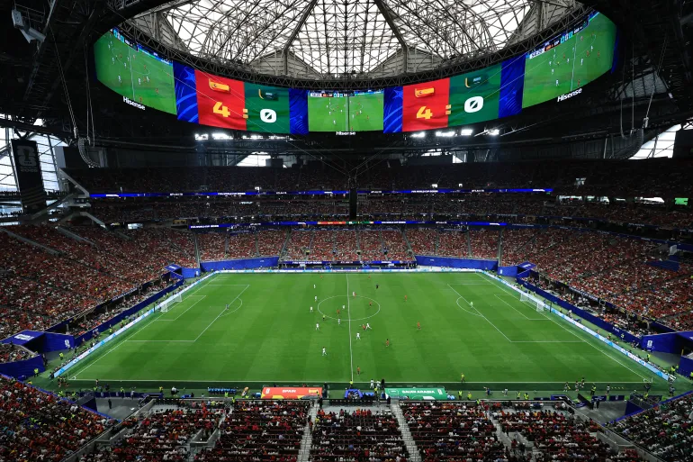 ATLANTA, GÉORGIE - JUIN 21 : vue générale lors du match du groupe H de la coupe du monde de la FIFA 2026 entre l'Espagne et l'Arabie Saoudite au stade d'Atlanta le 21 juin 2026 à Atlanta, Géorgie. Buda Mendes/Getty Images/AFP (Photo de Buda Mendes / GETTY IMAGES AMÉRIQUE DU NORD / Getty Images via AFP)