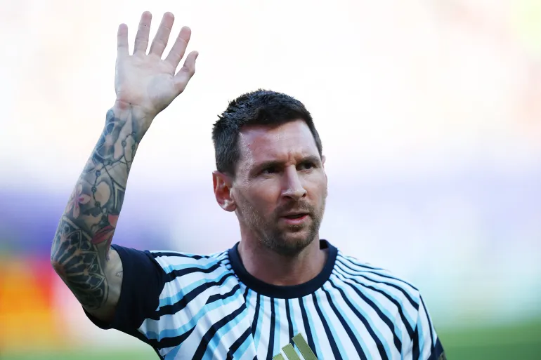 L'Argentin Lionel Messi avant le choc contre la Suisse
