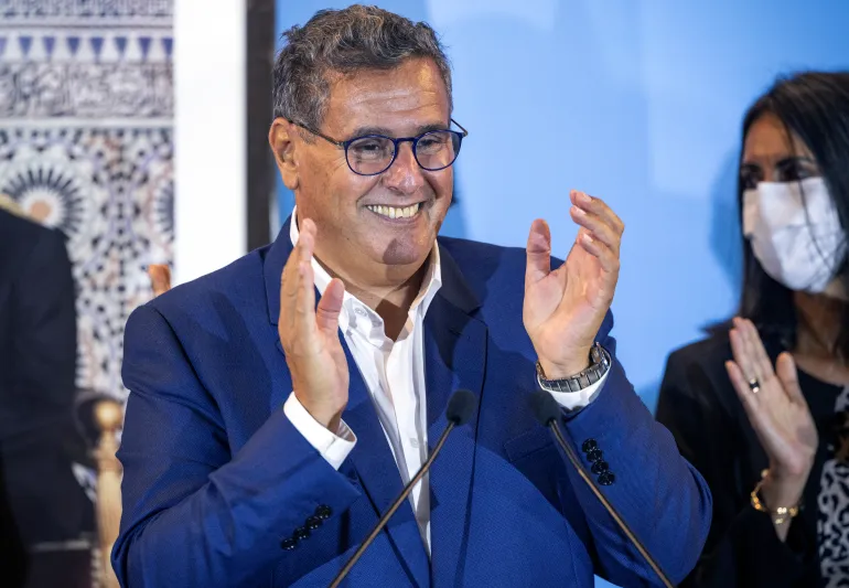 Moroccan Head of Government Aziz Akhannouch, whose government faces voters on September 23 after five years in office [Fadel Senna/AFP]